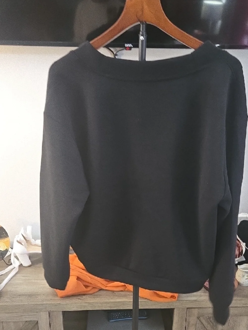 a new day Black V-Neck Pullover Sweatshirt - Picture 3 of 3